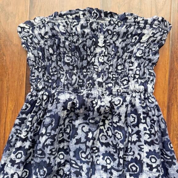 Faherty Womens Margarita Strapless Maxi Dress Sz XS 100% Linen Blue Coastal Boho - Picture 4 of 16